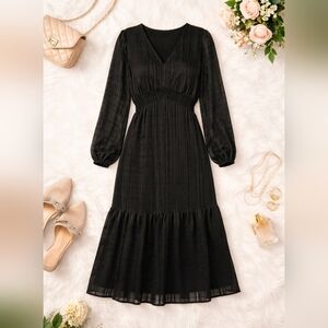 Nine West Black Long Sleeve Dress